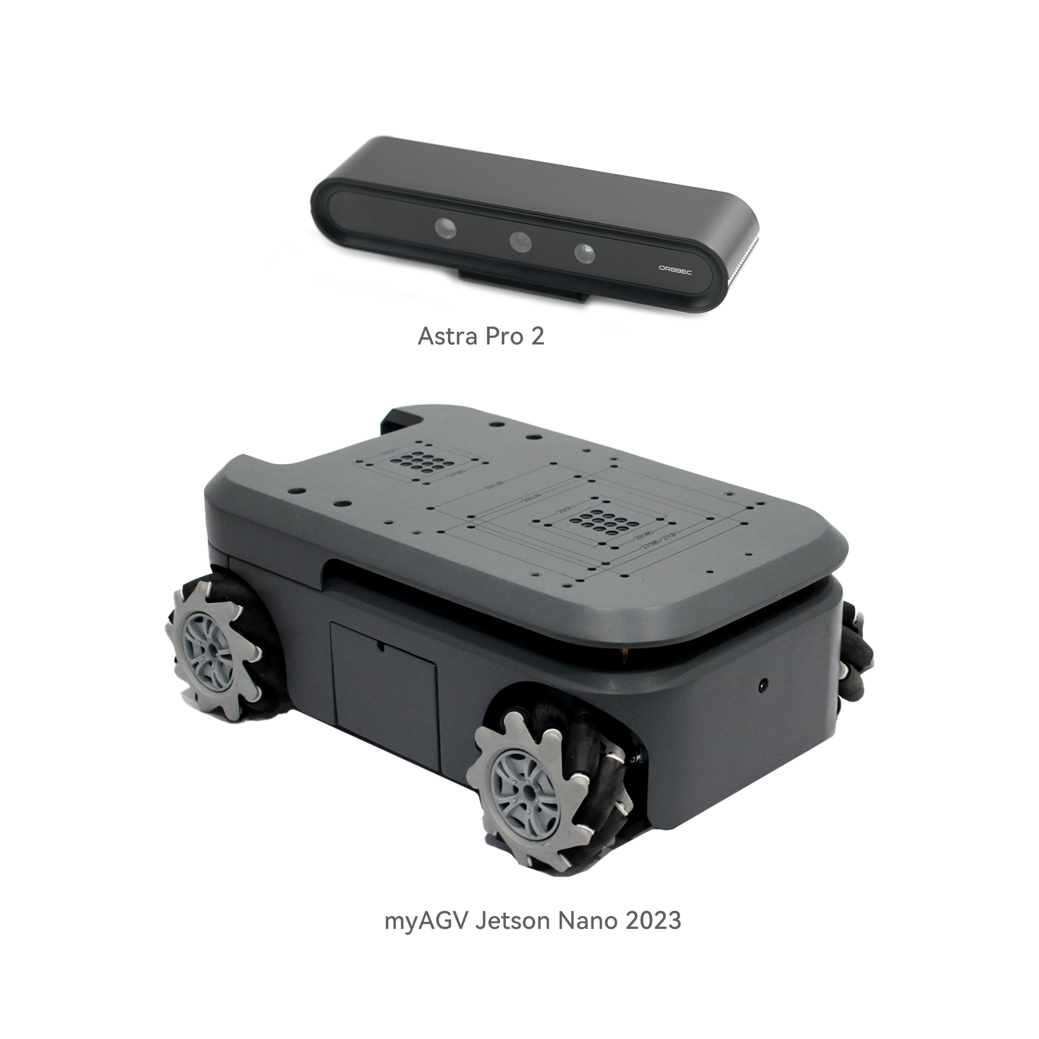 Elephant Robotics myAGV 2023 Jetson Nano - Mobile Chassis Autonomous Navigation Robot Kit 2D/3D Mapping, Smart 4-Wheel Drive Vehicle with Gamepad