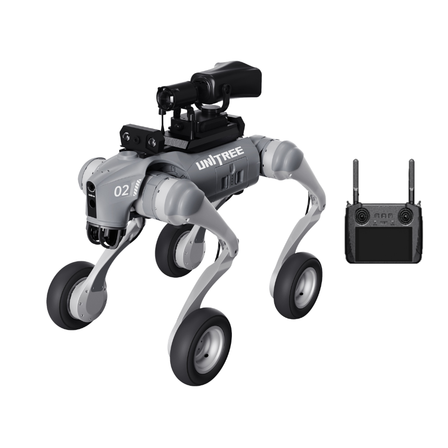 Unitree Go2-W Ent AI Quadruped Robot Dog with Wheels for Industrial Applications